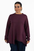 Maglia Fluida Svasata  bordeaux- Jurere