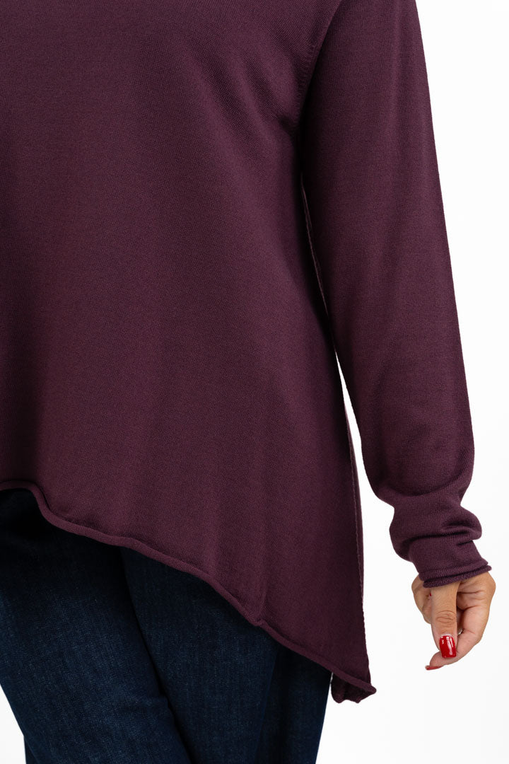 Maglia Fluida Svasata  bordeaux- Jurere