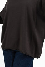 Maglia Oversize Girocollo con Spalle Scese - Jurere