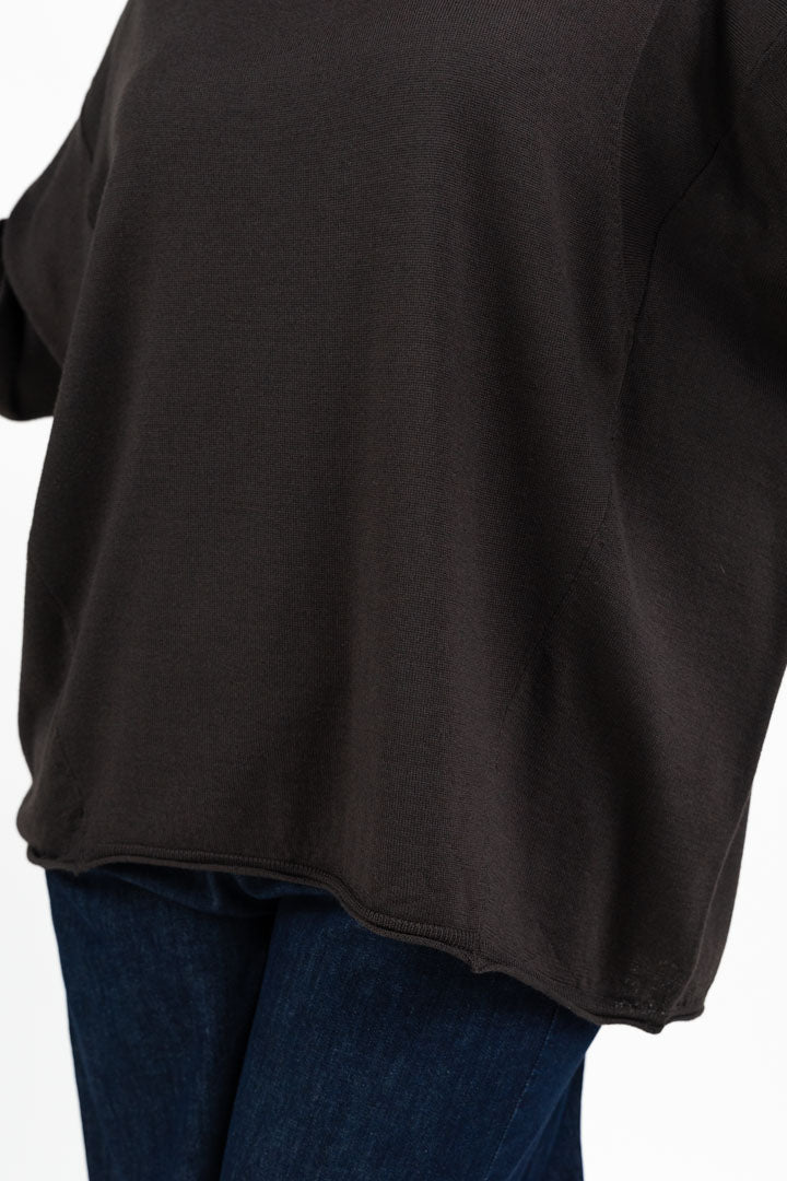 Maglia Oversize Girocollo con Spalle Scese - Jurere