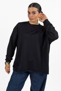 Maglia Oversize Girocollo con Spalle Scese - Jurere