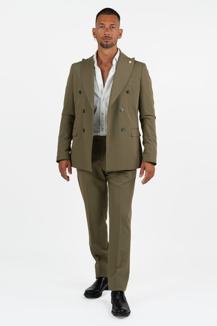 Completo Verde Militare Doppiopetto – Over/D