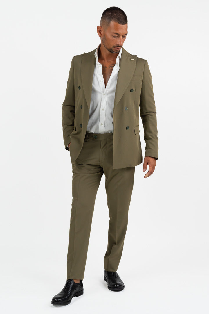 Completo Verde Militare Doppiopetto – Over/D