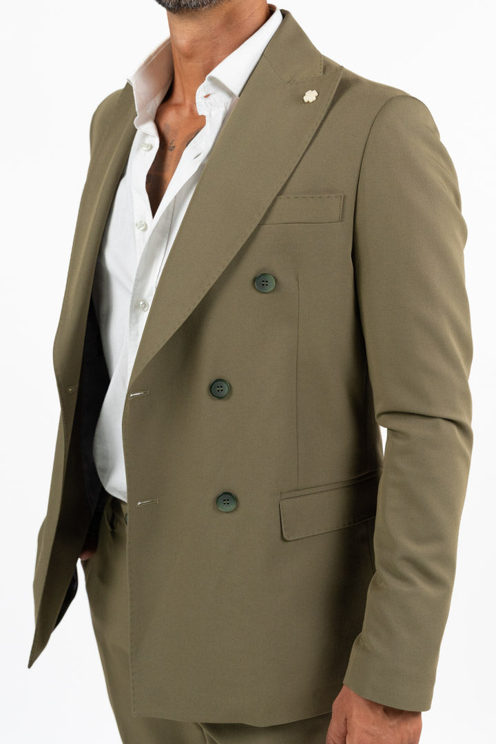 Completo Verde Militare Doppiopetto – Over/D