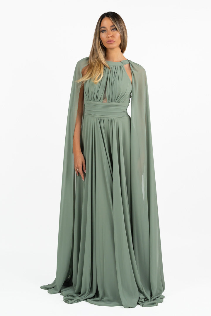 Abito Lungo in Chiffon Stile Impero - Musani