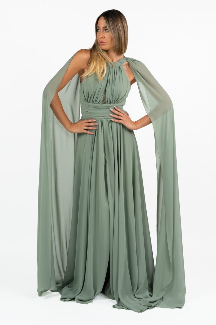 Abito Lungo in Chiffon Stile Impero - Musani