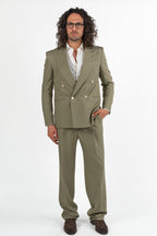 Completo over con giacca doppio petto gessato - Berti Mode Collection