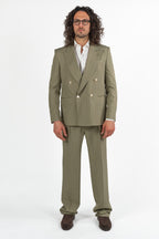 Completo over con giacca doppio petto gessato - Berti Mode Collection
