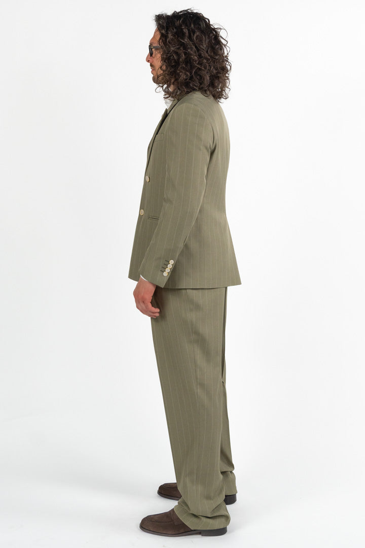 Completo over con giacca doppio petto gessato - Berti Mode Collection