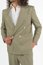 Completo over con giacca doppio petto gessato - Berti Mode Collection