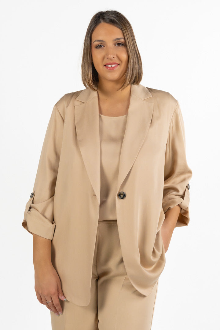 Giacca monopetto beige - Marina Rinaldi