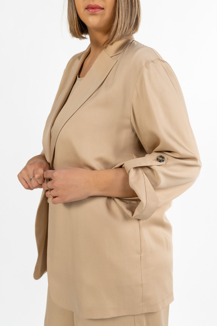 Giacca monopetto beige - Marina Rinaldi