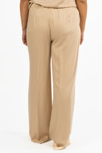 Pantalone Flare a Gamba Larga  Beige- Marina Rinaldi