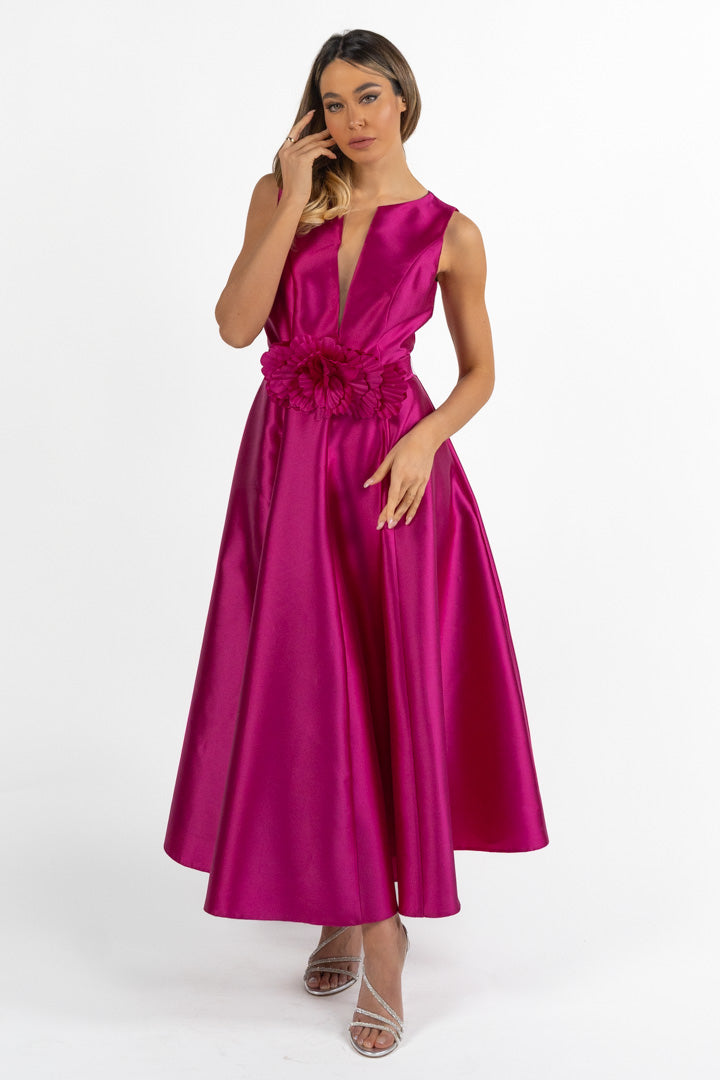 Abito midi magenta - Berti Mode Collection