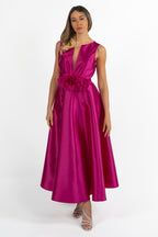Abito midi magenta - Berti Mode Collection