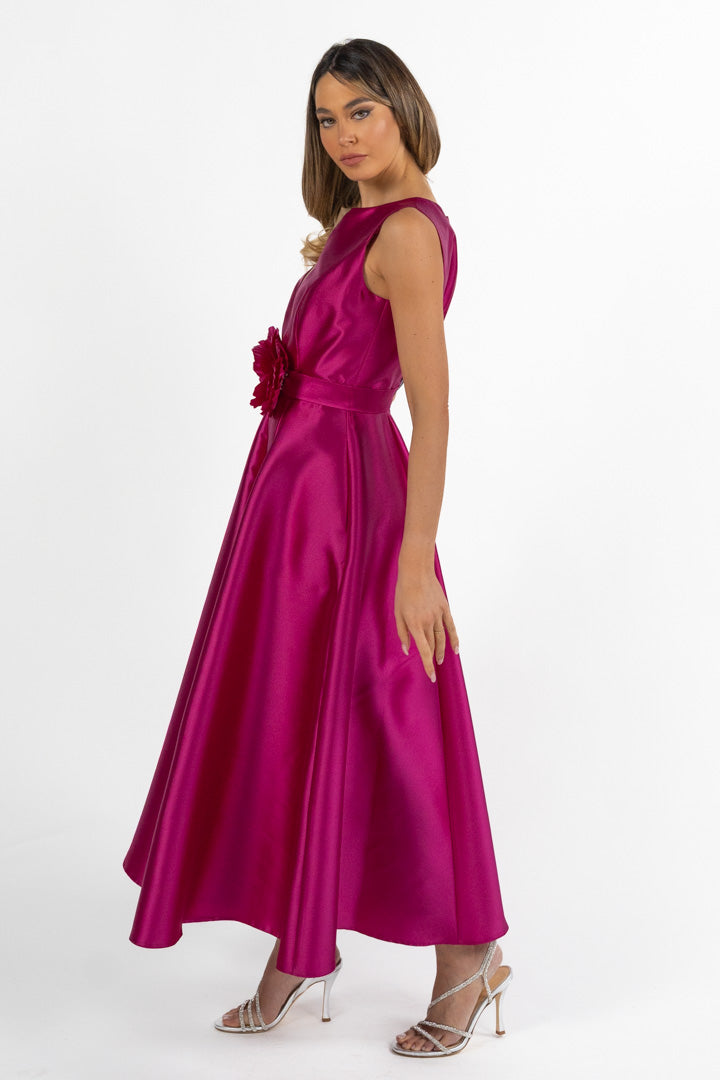 Abito midi magenta - Berti Mode Collection