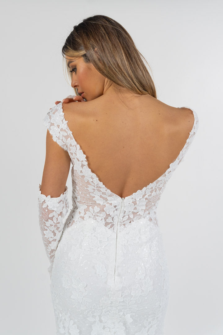 Abito da Sposa a Sirena in Pizzo Floreale - Berti Mode Collection