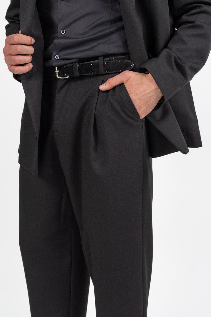 Completo LUIGI nero doppio petto - Berna