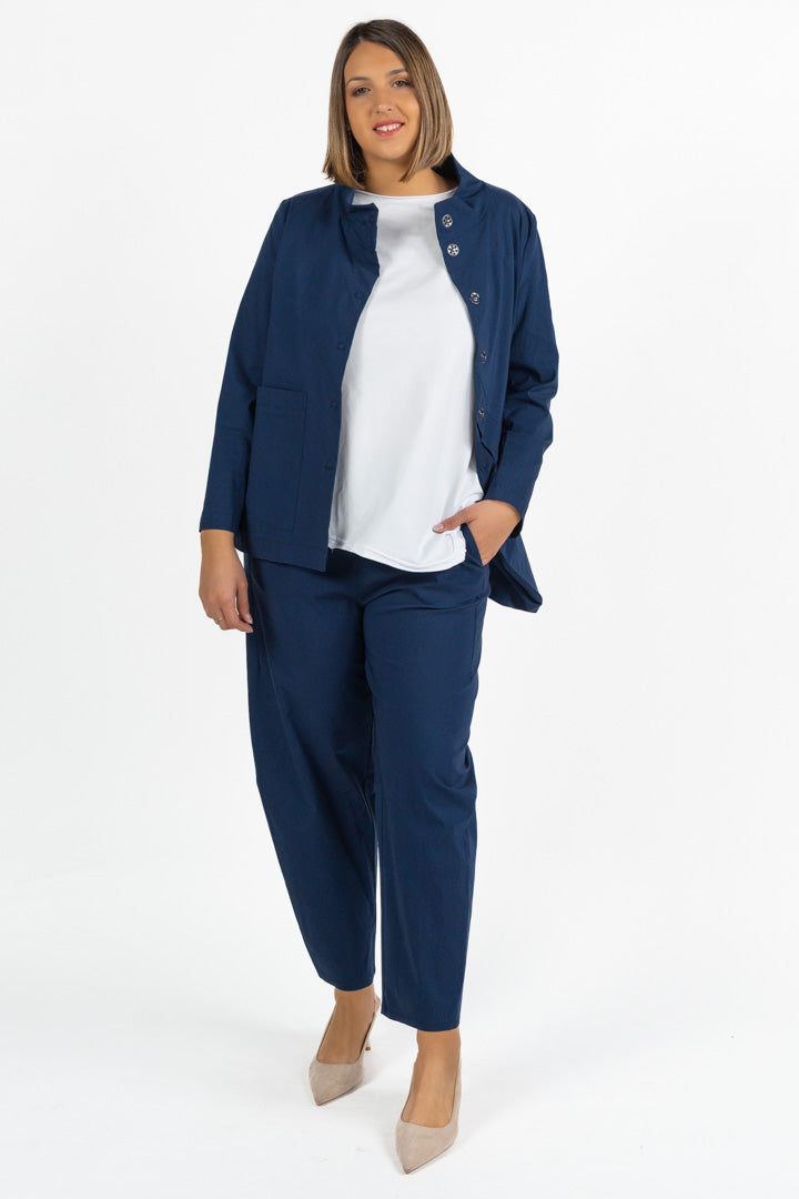 Giacca Asimmetrica Strutturata  Blu Navy - Jurere