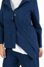Giacca Asimmetrica Strutturata  Blu Navy - Jurere