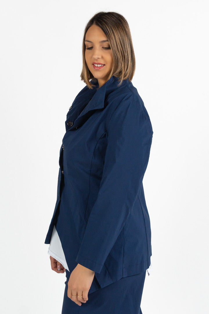 Giacca Asimmetrica Strutturata  Blu Navy - Jurere