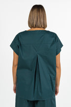 Maglia in Cotone Strutturato Verde Petrolio - Jurere