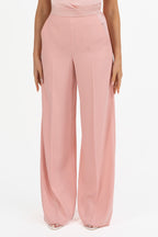 Pantalone Palazzo Elegante a Vita Alta  Rosa Cipria - Marella