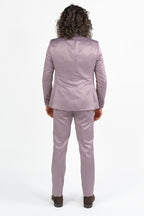 Abito tre pezzi con gilet  reversibile rosa - Berti Mode Collection