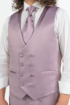 Abito tre pezzi con gilet  reversibile rosa - Berti Mode Collection