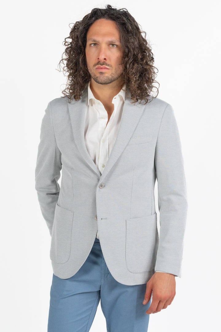 Giacca Sfoderata Slim Fit  Grigio Ghiaccio - Berti Mode Collection