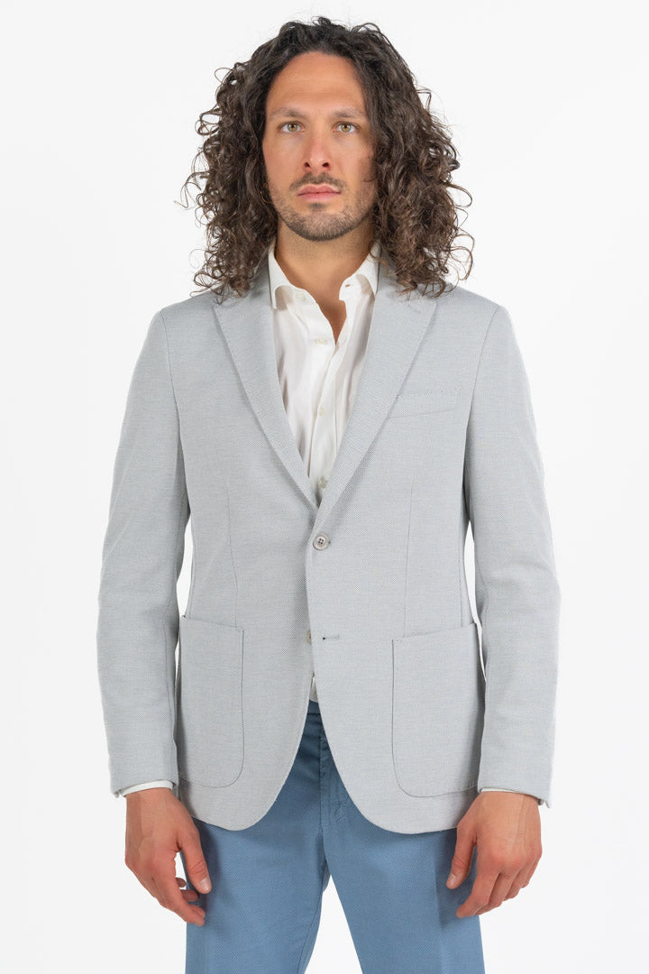 Giacca Sfoderata Slim Fit  Grigio Ghiaccio - Berti Mode Collection