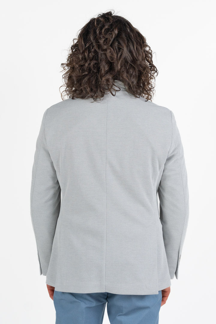 Giacca Sfoderata Slim Fit  Grigio Ghiaccio - Berti Mode Collection