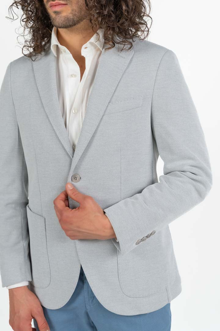 Giacca Sfoderata Slim Fit  Grigio Ghiaccio - Berti Mode Collection