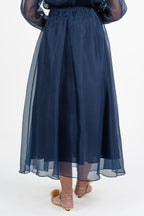 Gonna in organza di pure seta blu - Weekend Max Mara
