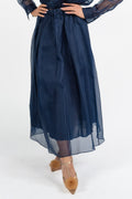 Gonna in organza di pure seta blu - Weekend Max Mara