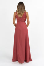 Elegante Abito Lungo con Scollo a V fard - Dea Fea