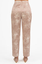 Completo Jacquard Floreale Top e Pantalone -Emme Marella