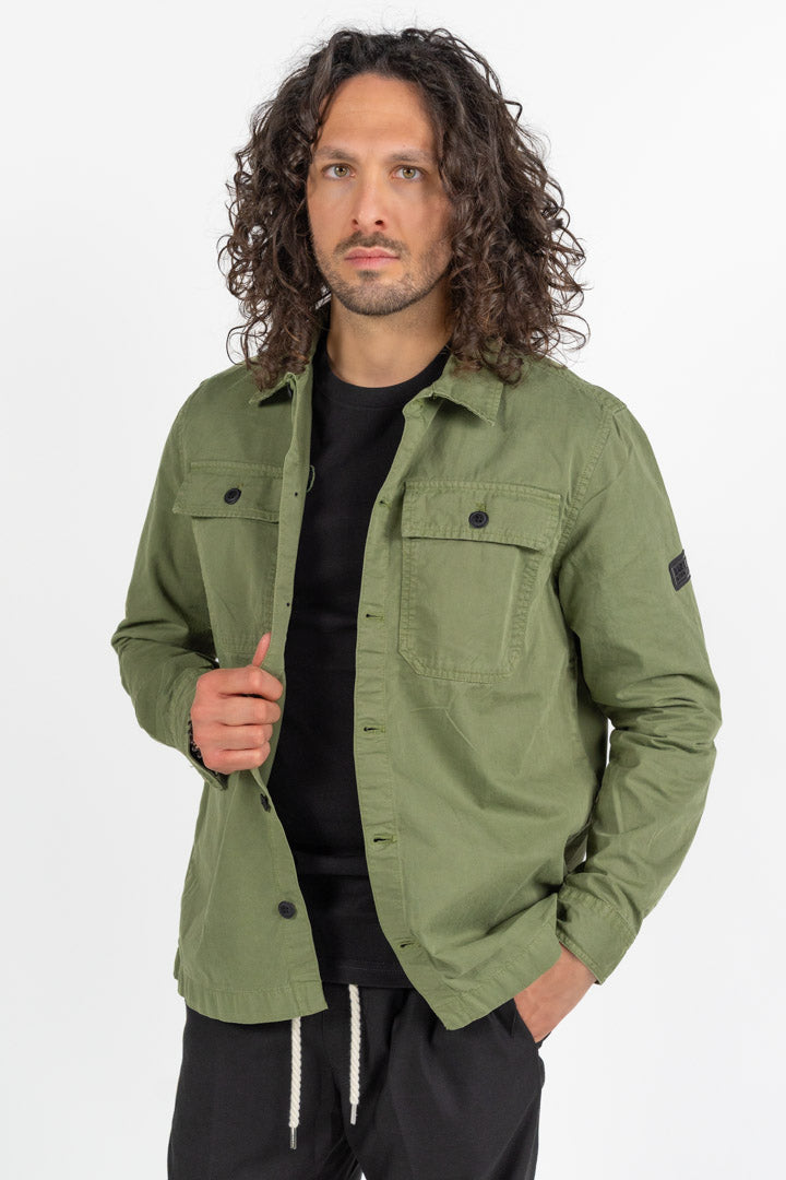 Overshirt in Cotone verde militare  – Barbour
