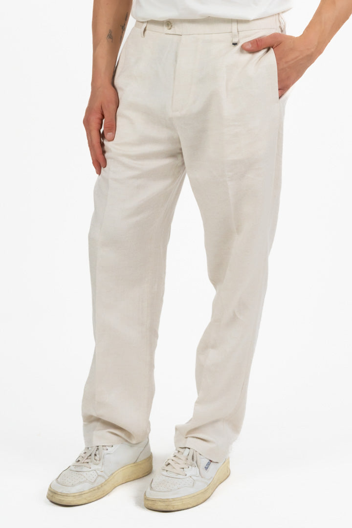 Pantalone in Lino Beige Chiaro - Antony Morato