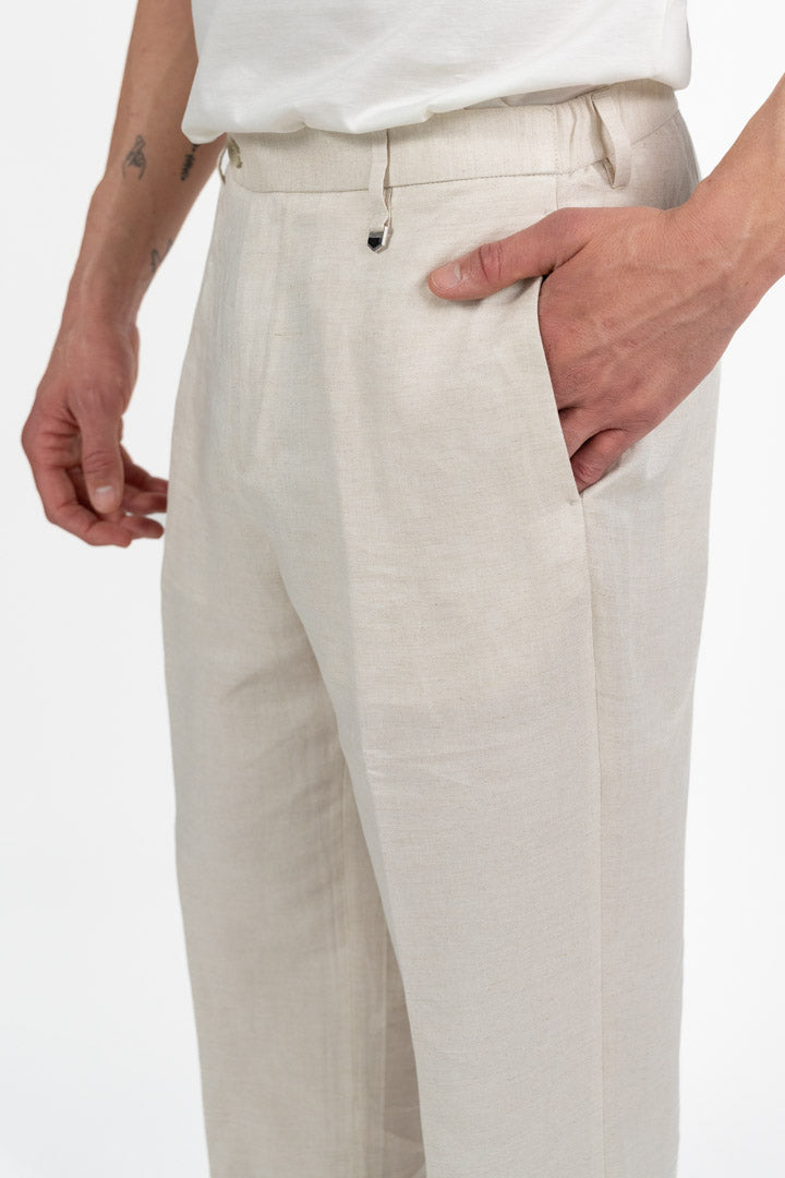 Pantalone in Lino Beige Chiaro - Antony Morato