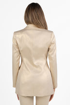 Completo Sartoriale Tailleur in Tessuto Lurex Champagne - Rinascimento