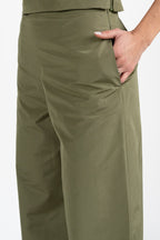 Pantalone Palazzo Strutturato Verde Salvia - Penny Black