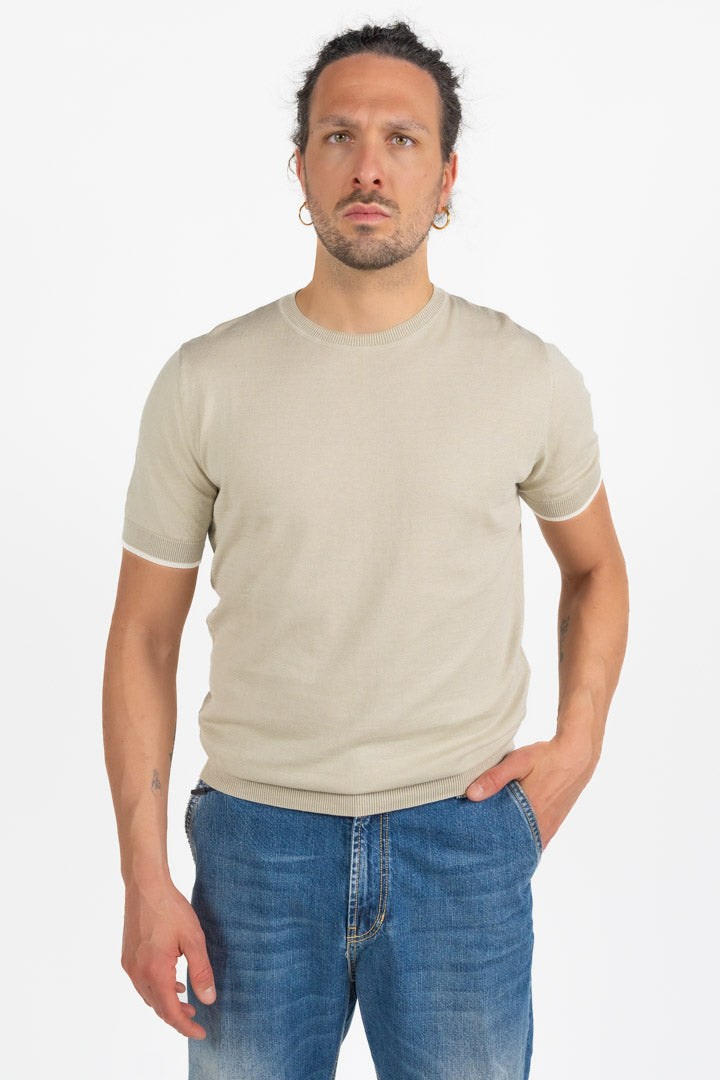 T-shirt in Maglia Beige Sabbia - Antony Morato