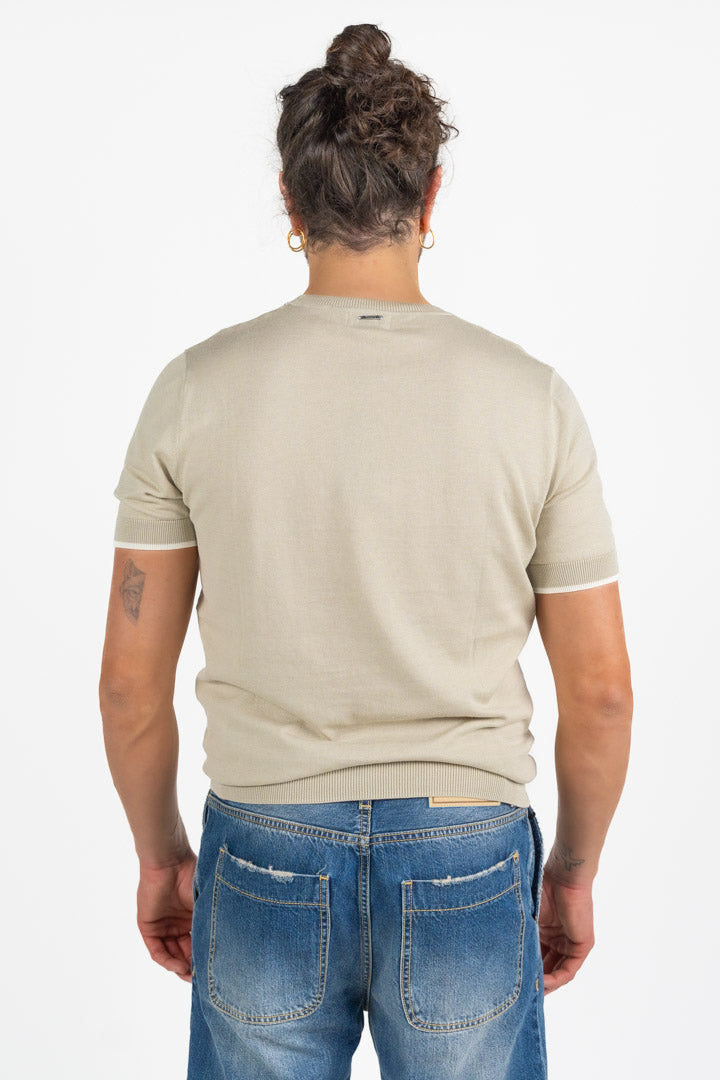 T-shirt in Maglia Beige Sabbia - Antony Morato