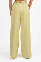 Pantalone Wide Leg Verde Salvia - Berti Mode Collection