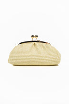 Clutch a Mano in Paglia Intrecciata con Tracolla a Catena - Berti Mode Collection