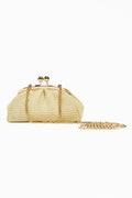 Clutch a Mano in Paglia Intrecciata con Tracolla a Catena - Berti Mode Collection