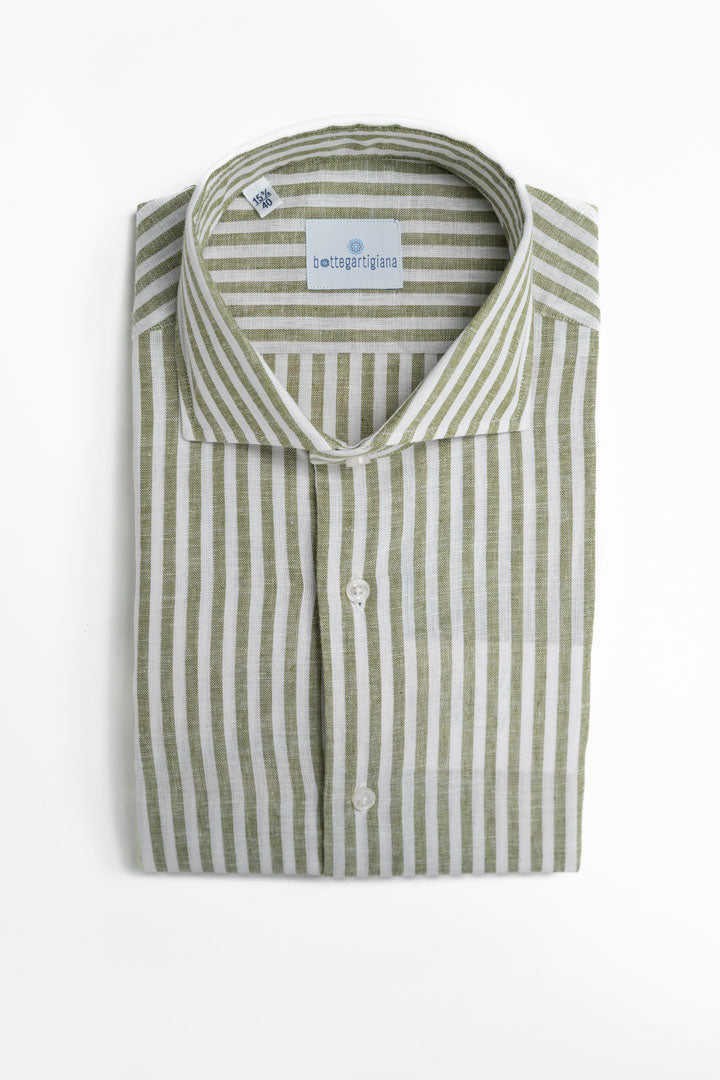 Camicia in Lino a Righe – Bottega Artigiana