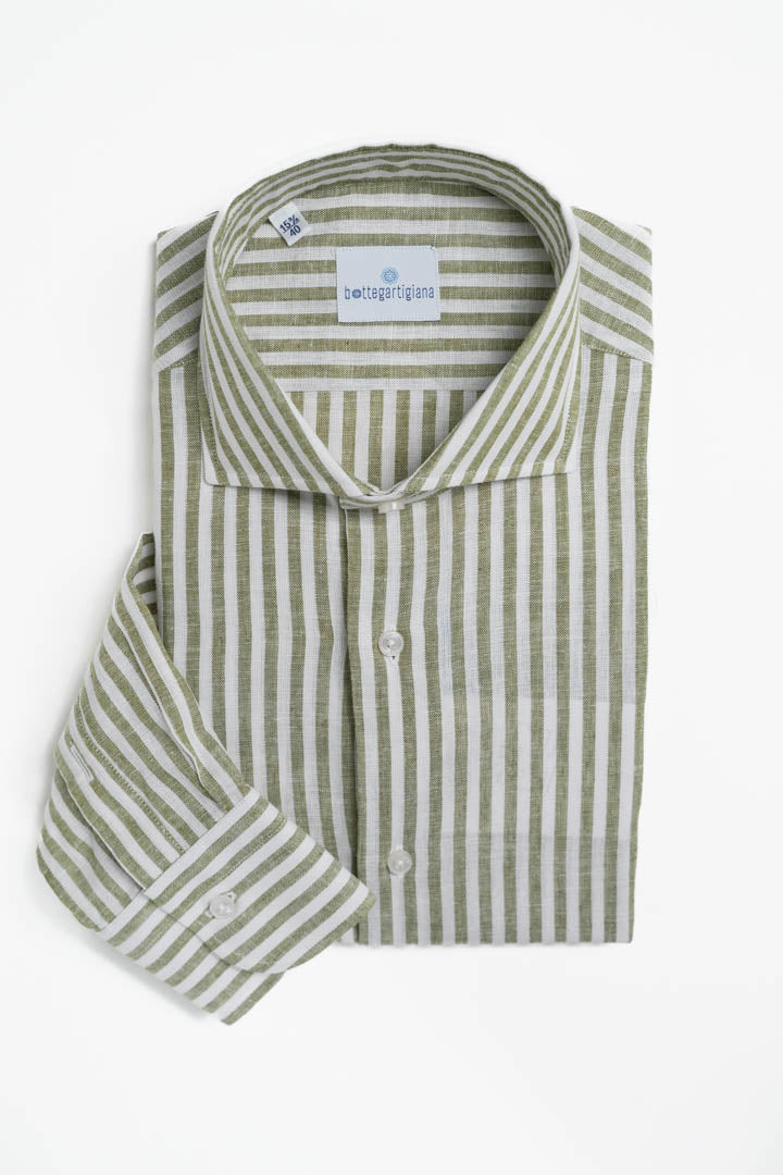 Camicia in Lino a Righe – Bottega Artigiana