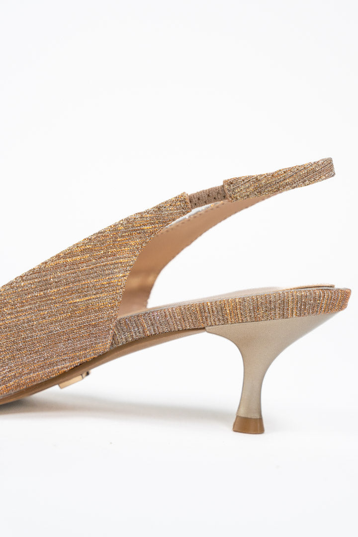 Slingback Glitter con Fiocco di Strass - Rinascimento